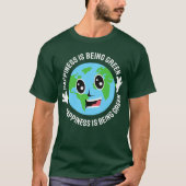幸せが緑に – Happy Earth Day Graphic Tシャツ (正面)
