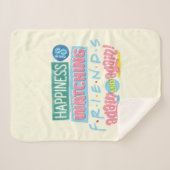 幸せが見守るFRIENDS™ Again & Again シェルパブランケット (正面(横))