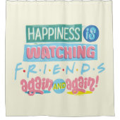 幸せが見守るFRIENDS™ Again & Again シャワーカーテン (正面)