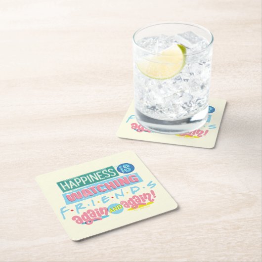 幸せが見守るFRIENDS™ Again & Again スクエアペーパーコースター (インサイチュ)
