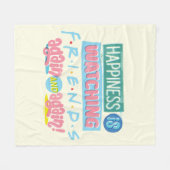 幸せが見守るFRIENDS™ Again & Again フリースブランケット (正面(横))