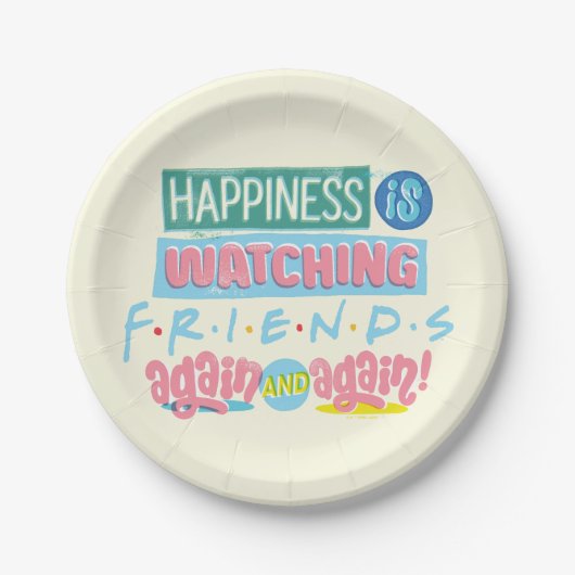 幸せが見守るFRIENDS™ Again & Again ペーパープレート (正面)