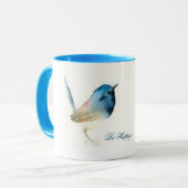 幸せが-幸福のマグのブルーバードあって下さい マグカップ (正面左)
