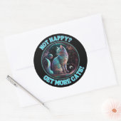 幸せじゃない猫を増やす ラウンドシール (封筒)