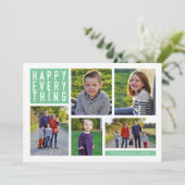 幸せすべて5つの写真の休日カード シーズンカード (スタンド正面)