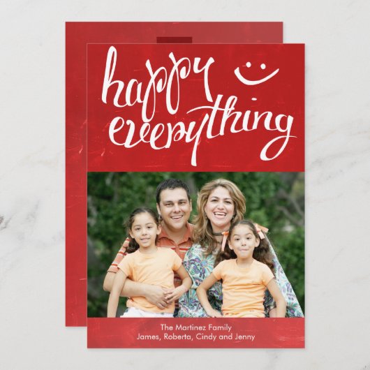 幸せすべて! :) 招待状 (正面/裏面)