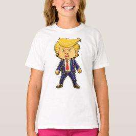 幸せそうなトランプ氏、面白いトランプ・ミーム 怒ったトランプ氏のポップアート Tシャツ