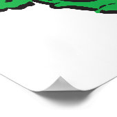 幸せそうなブロッコリー ポスター (角)