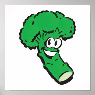 幸せそうなブロッコリー ポスター