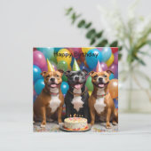 幸せそうなホッとした誕生日、Bdayカード カード (スタンド正面)