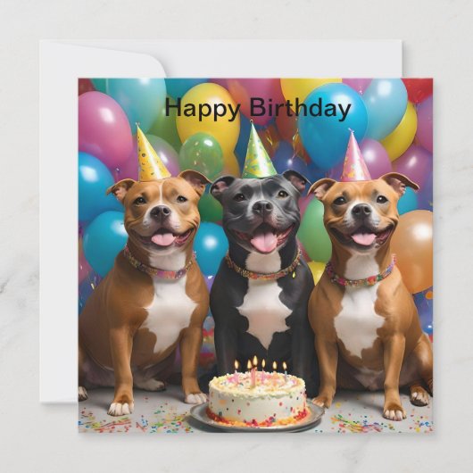 幸せそうなホッとした誕生日、Bdayカード カード (正面)