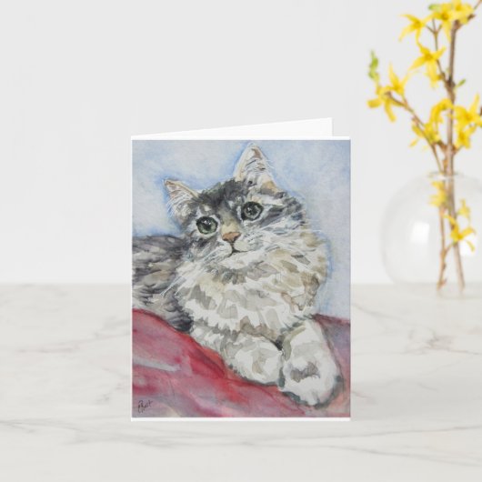 幸せそうに カード (黄色い花)