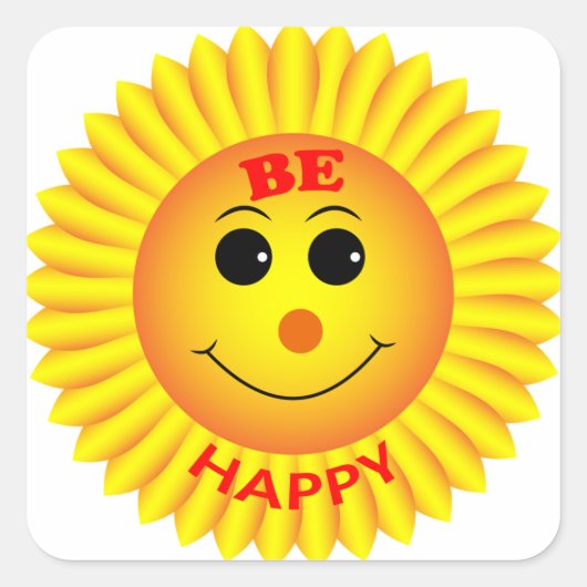 幸せである スクエアシール (正面)