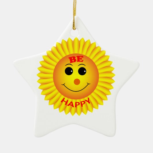 幸せである セラミックオーナメント (正面)