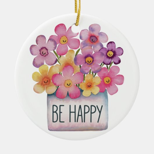 幸せである セラミックオーナメント (正面)