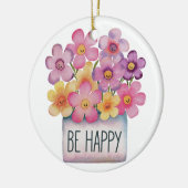 幸せである セラミックオーナメント (左)