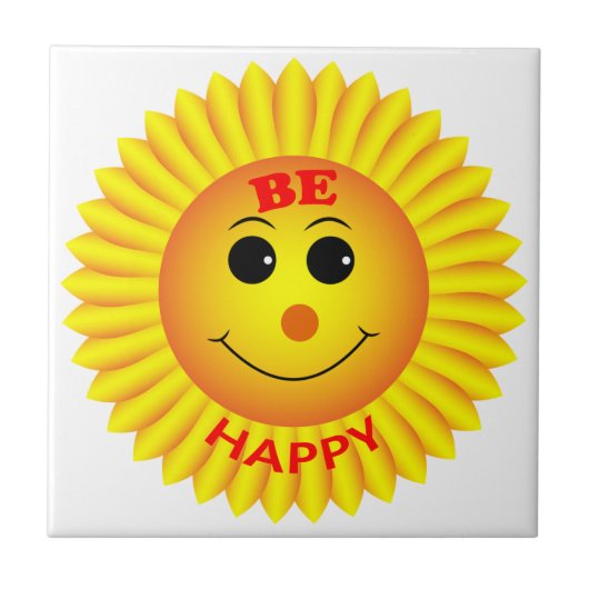 幸せである タイル (正面)