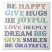 幸せである タイル (正面)