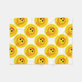 幸せである フリースブランケット (正面(横))