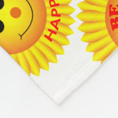 幸せである フリースブランケット (角)