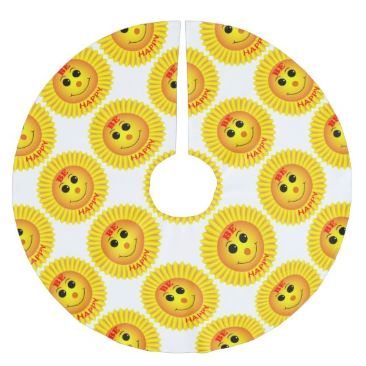 幸せである ブラッシュドポリエステルツリースカート (正面)