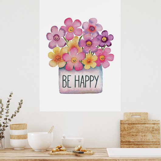 幸せである ポスター (キッチン)