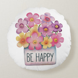 幸せである ラウンドクッション