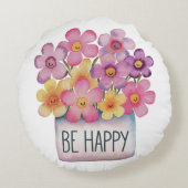 幸せである ラウンドクッション (裏面)