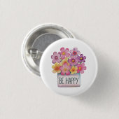 幸せである 缶バッジ (正面&裏面)