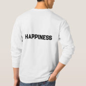 幸せでおしゃれなフルスリーブTシャツ Tシャツ (裏面)
