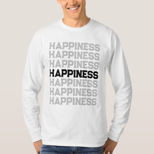 幸せでおしゃれなフルスリーブTシャツ Tシャツ (正面)