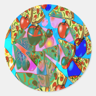 幸せでおもしろい ラウンドシール