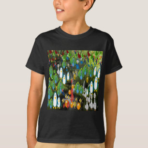 幸せでおもしろい Tシャツ