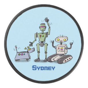 幸せでかわいいロボット三色漫画 アイスホッケーパック