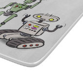 幸せでかわいいロボット三色漫画 カッティングボード (角)