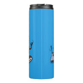 幸せでかわいいロボット三色漫画 タンブラー (裏面)