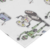 幸せでかわいいロボット三色漫画 テーブルクロス (アングル)