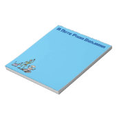 幸せでかわいいロボット三色漫画 ノートパッド (回転)