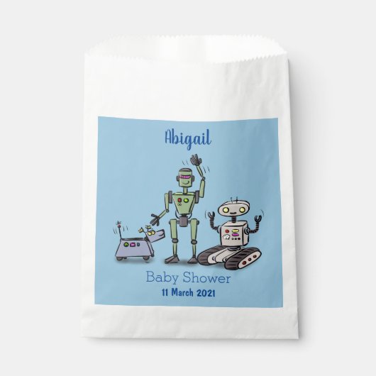 幸せでかわいいロボット三色漫画 フェイバーバッグ (正面)