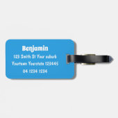 幸せでかわいいロボット三色漫画 ラゲッジタグ (裏面横)