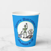 幸せでかわいいロボット三色漫画 紙コップ (裏面)