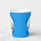 幸せでかわいいロボット三色漫画 紙コップ (左)