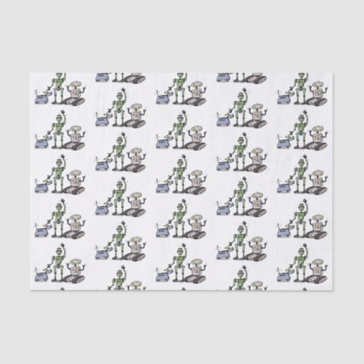 幸せでかわいいロボット三色漫画 薄葉紙 (正面)