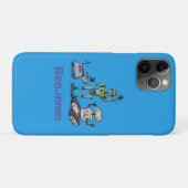 幸せでかわいいロボット三色漫画 Case-Mate iPhoneケース (裏面(横))