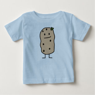 幸せでかわいい微笑のポテト ベビーTシャツ