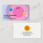 幸せでかわいい日の子守りの地球の月がナニーをスター 名刺 (正面/裏面)