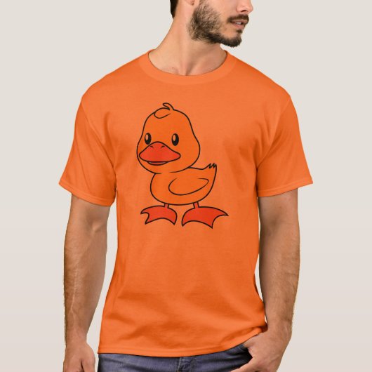 幸せでかわいく黄色い子ガモ Tシャツ (正面)