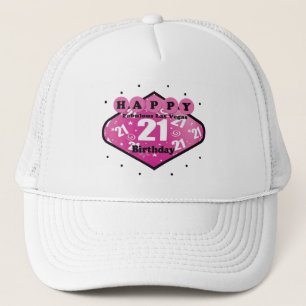 幸せですばらしいラスベガスの第21誕生日の帽子 キャップ