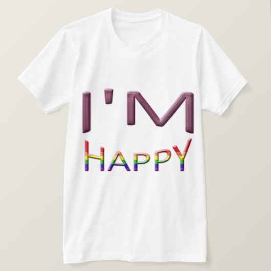幸せです Tシャツ (デザイン正面)