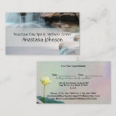 幸せでなだめるようなスパの美しいのアポイントメント 予約カード (正面/裏面)